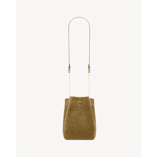 Saint Laurent POCHON in suede designed in Paris