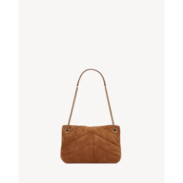 Saint Laurent PUFFER SMALL in suede designed in Paris