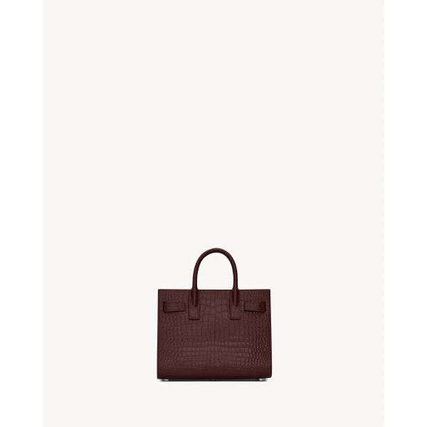 Saint Laurent SAC DE JOUR IN CROCODILE-EMBOSSED LEATHER - NANO designed in Paris