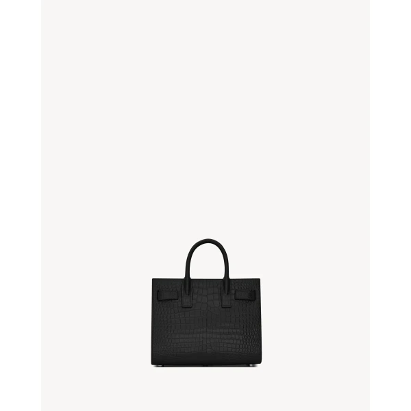 Saint Laurent SAC DE JOUR IN CROCODILE-EMBOSSED LEATHER - NANO designed in Paris
