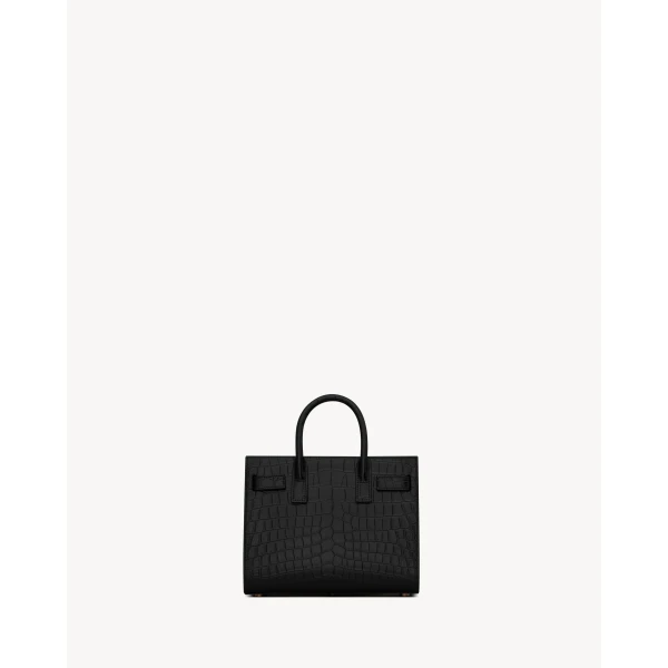 Saint Laurent SAC DE JOUR IN CROCODILE-EMBOSSED LEATHER - NANO designed in Paris