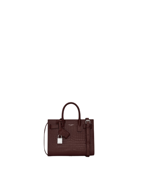 Saint Laurent SAC DE JOUR IN CROCODILE-EMBOSSED LEATHER - NANO designed in Paris