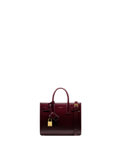 Saint Laurent SAC DE JOUR in patent leather - nano designed in Paris