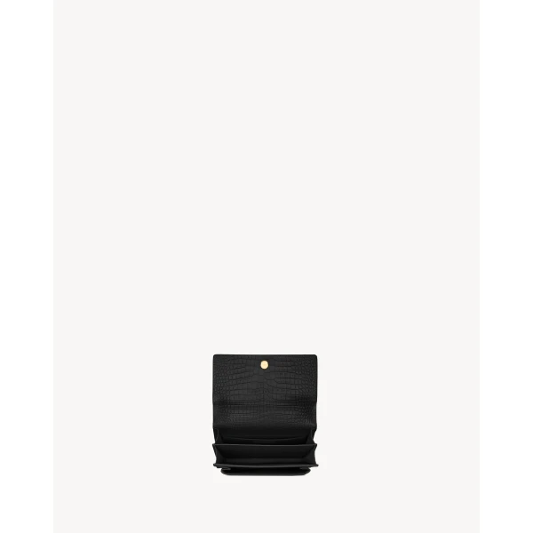 Saint Laurent SUNSET MEDIUM IN CROCODILE-EMBOSSED LEATHER designed in Paris