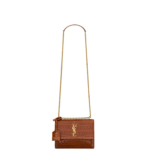 Saint Laurent SUNSET small in crocodile embossed leather designed in Paris