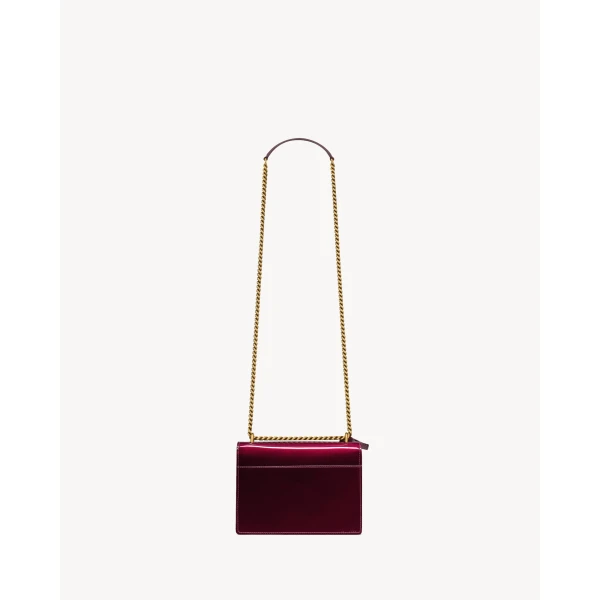 Saint Laurent SUNSET small in patent leather designed in Paris