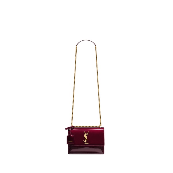 Saint Laurent SUNSET small in patent leather designed in Paris