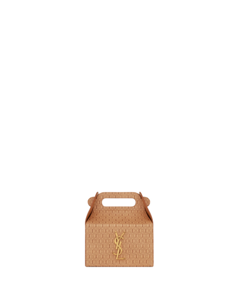 Saint Laurent TAKE-AWAY BOX IN VEGETABLE-TANNED LEATHER designed in Paris