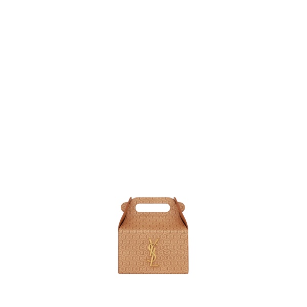 Saint Laurent TAKE-AWAY BOX IN VEGETABLE-TANNED LEATHER designed in Paris