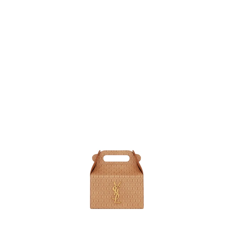 Saint Laurent TAKE-AWAY BOX IN VEGETABLE-TANNED LEATHER designed in Paris