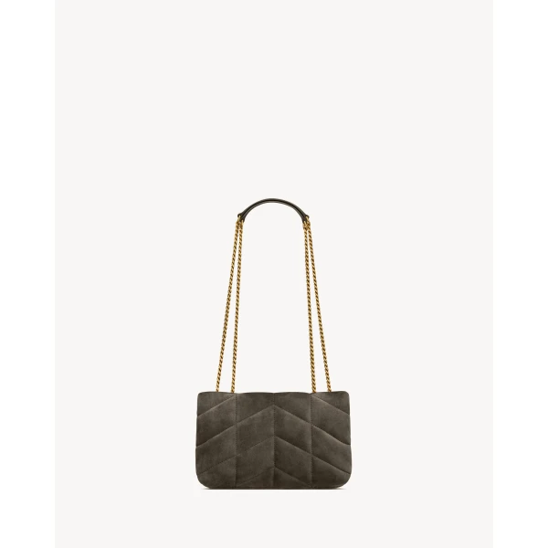 Saint Laurent Toy PUFFER in suede designed in Paris