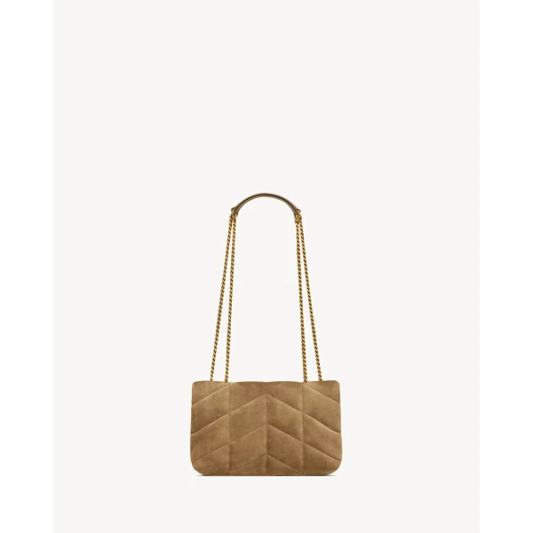 Saint Laurent Toy PUFFER in suede designed in Paris