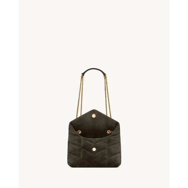 Saint Laurent Toy PUFFER in suede designed in Paris