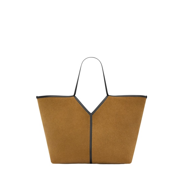 Saint Laurent Y slim tote in velour leather designed in Paris