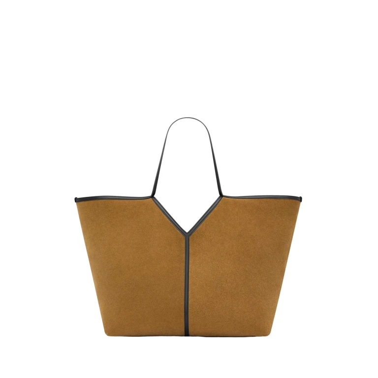 Saint Laurent Y slim tote in velour leather designed in Paris