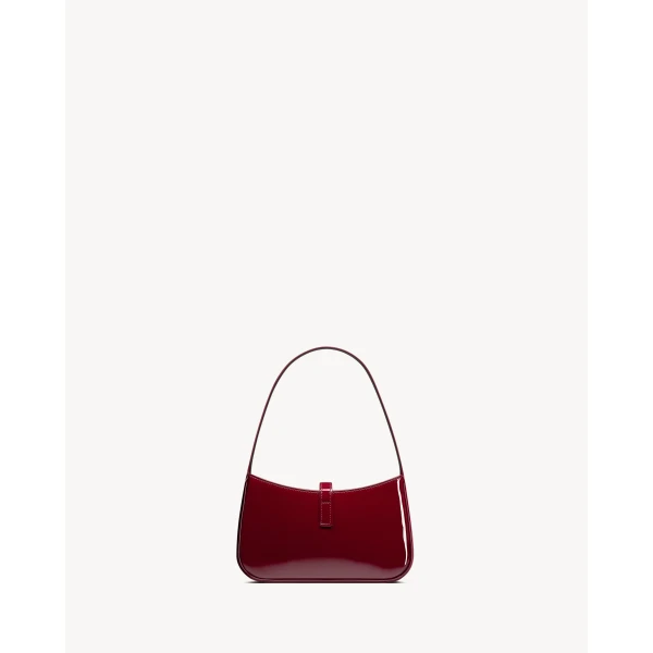 Saint Laurent mini LE 5 À 7 in patent leather designed in Paris