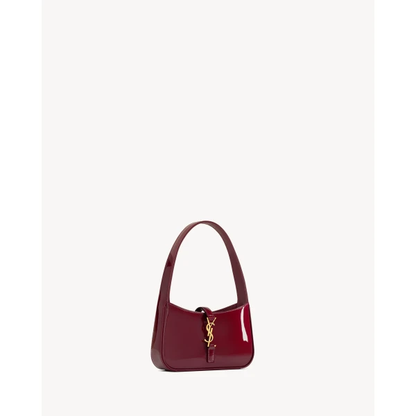 Saint Laurent mini LE 5 À 7 in patent leather designed in Paris