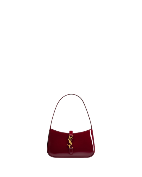 Saint Laurent mini LE 5 À 7 in patent leather designed in Paris