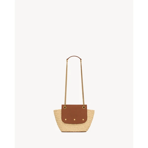 Saint Laurent mini Manon in raffia designed in Paris