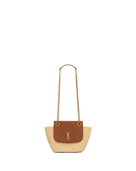 Saint Laurent mini Manon in raffia designed in Paris