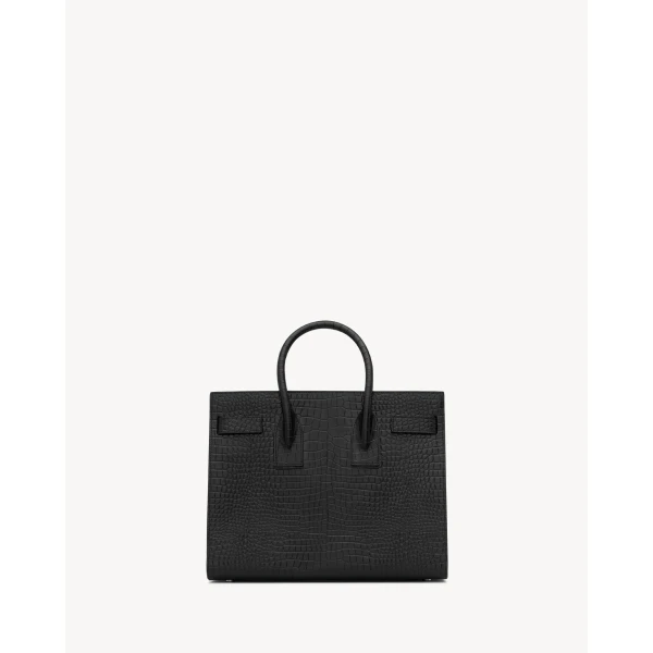 Saint Laurent sac de jour in CROCODILE-EMBOSSED leather - small designed in Paris