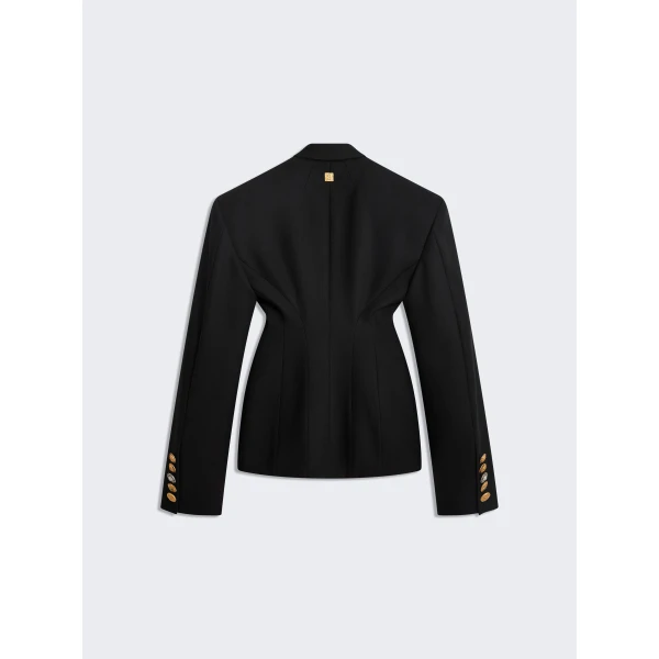 Schiaparelli Broad Shoulders Corset Embroidered Jacket Jackets in Schiaparelli Authentic Luxury Fashion at Luxury Shoes 
