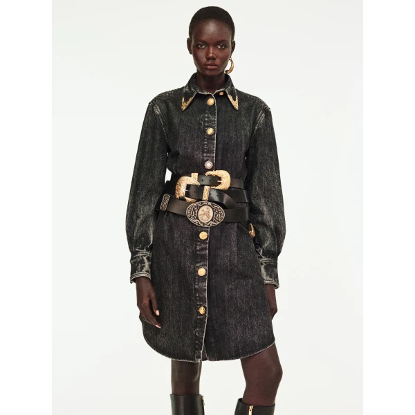 Schiaparelli Cowboy Shirt Dress Dresses in Schiaparelli Authentic Luxury Fashion at Luxury Shoes 