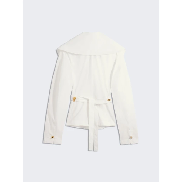 Schiaparelli Crossover Collar Blouse Tops in Schiaparelli Authentic Luxury Fashion at Luxury Shoes 