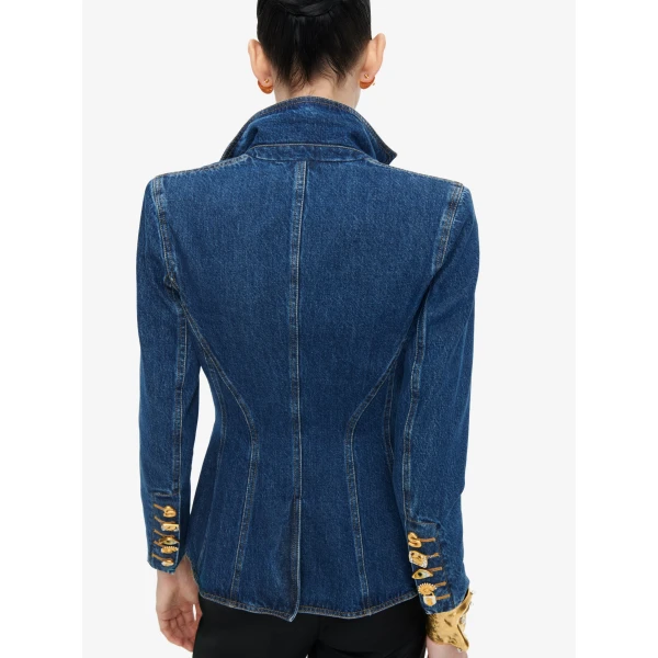 Schiaparelli Denim Basque Jacket Jackets in Schiaparelli Authentic Luxury Fashion at Luxury Shoes 