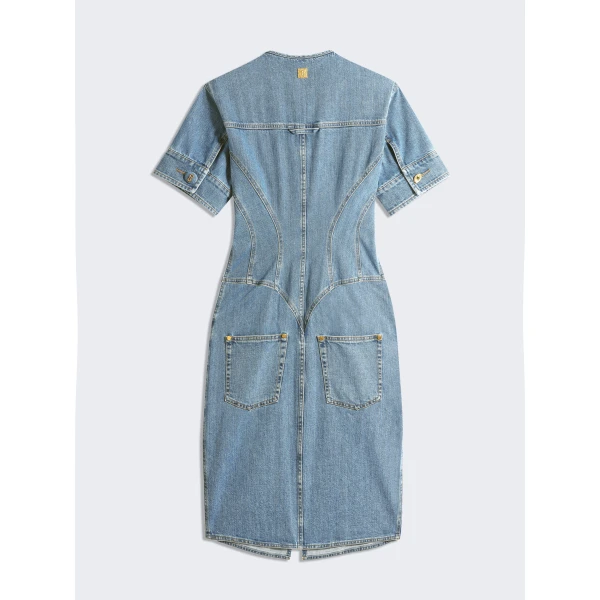 Schiaparelli Denim Corset Dress Dresses in Schiaparelli Authentic Luxury Fashion at Luxury Shoes 