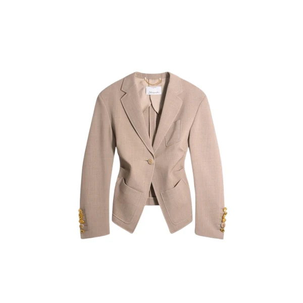 Schiaparelli Gathered Tailored Jacket Jackets in Schiaparelli Authentic Luxury Fashion at Luxury Shoes 