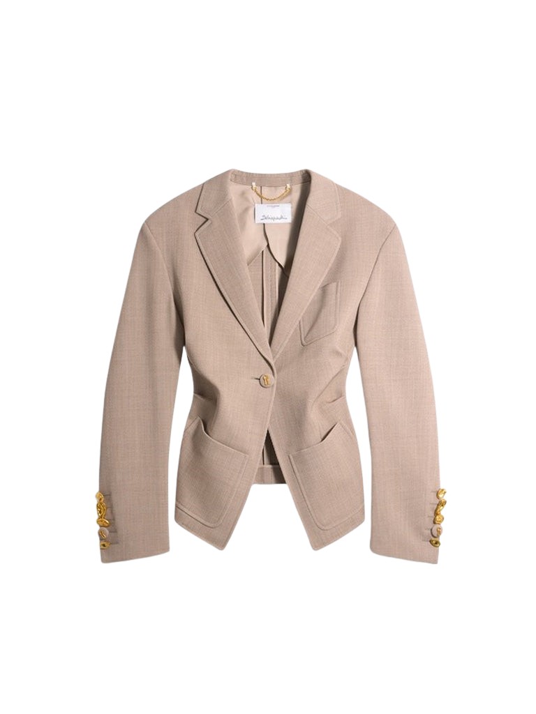 Schiaparelli Gathered Tailored Jacket Jackets in Schiaparelli Authentic Luxury Fashion at Luxury Shoes 