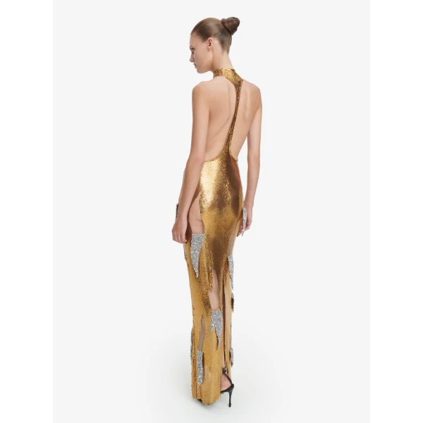 Schiaparelli Metallic Torn Dress Dresses in Schiaparelli Authentic Luxury Fashion at Luxury Shoes 
