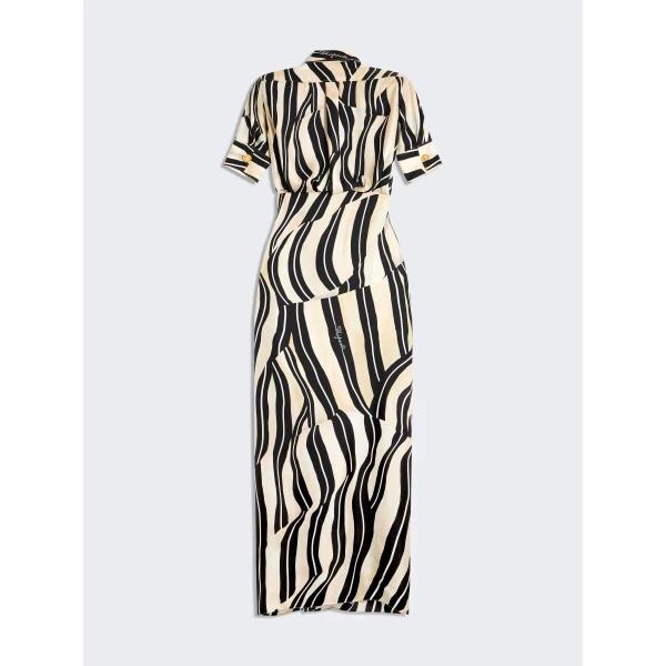 Schiaparelli Paintbrush Pareo Shirt Dress Dresses in Schiaparelli Authentic Luxury Fashion at Luxury Shoes 