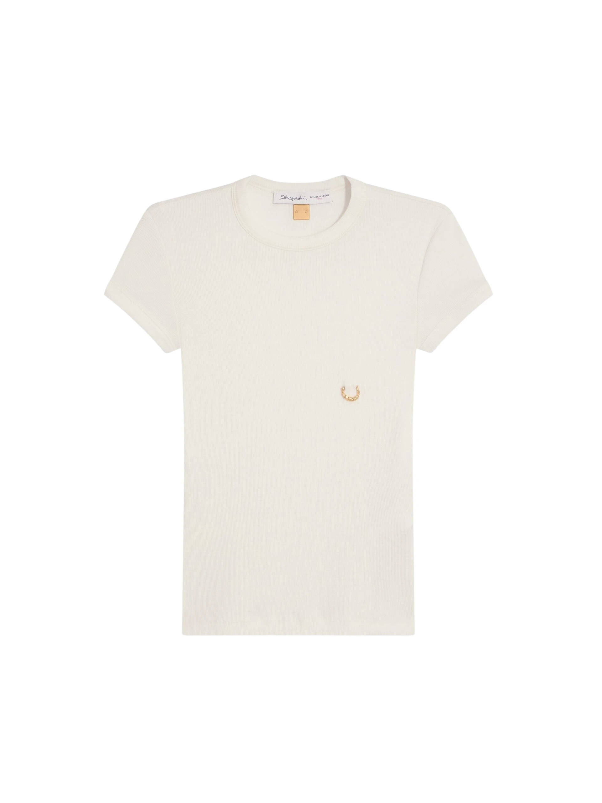 Schiaparelli-Pierced-T-Shirt-scaled23200_nobg Schiaparelli Pierced T-Shirt Tops in Schiaparelli Authentic Luxury Fashion at Luxury Shoes