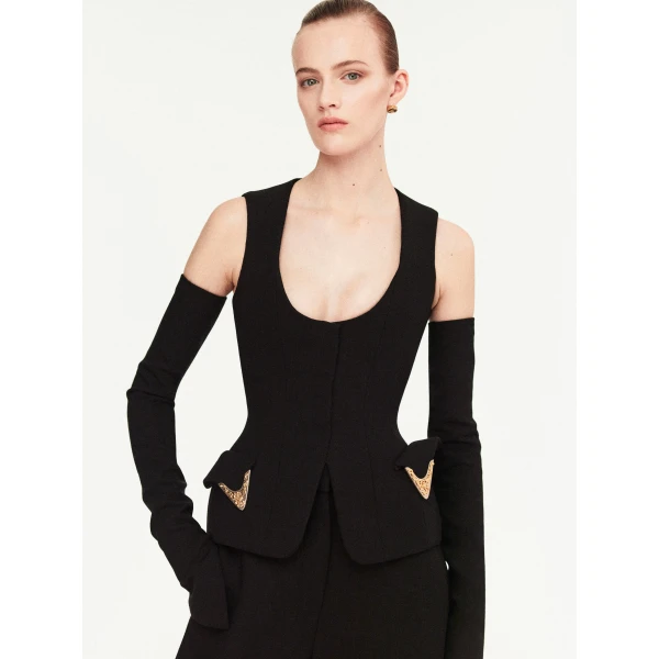 Schiaparelli Sleeveless Waistcoat Jackets in Schiaparelli Authentic Luxury Fashion at Luxury Shoes 
