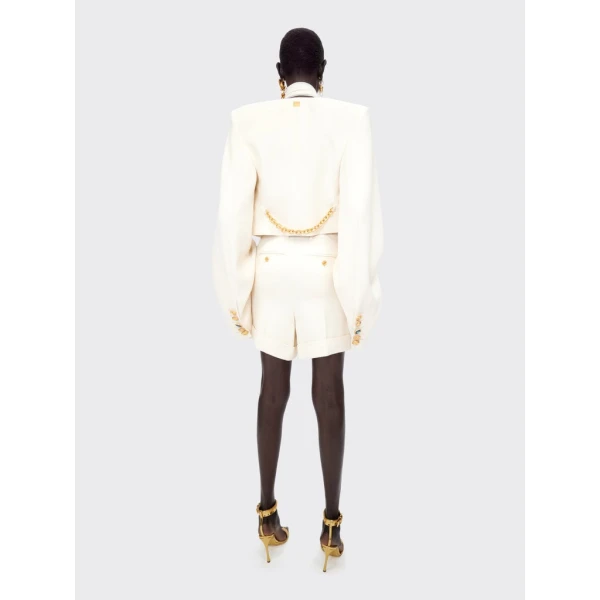 Schiaparelli Square-Shouldered Collareless Jacket Jackets in Schiaparelli Authentic Luxury Fashion at Luxury Shoes 