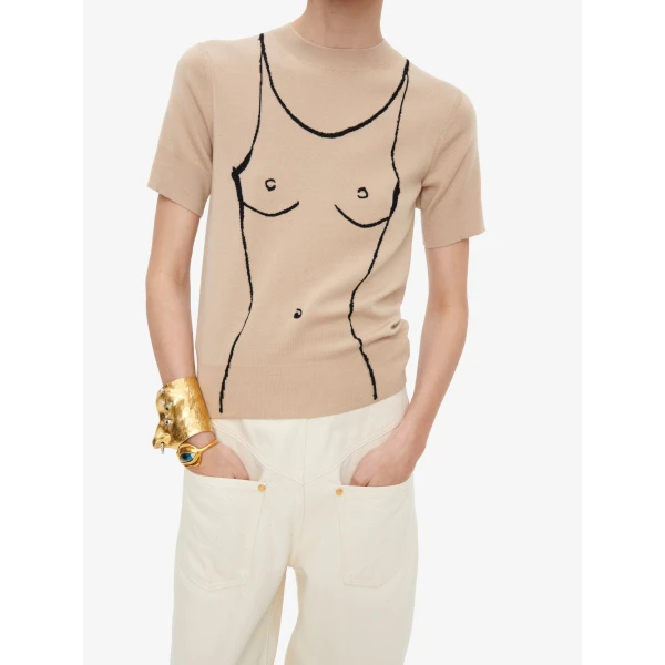 Schiaparelli Trompe L'Oeil Top Tops in Schiaparelli Authentic Luxury Fashion at Luxury Shoes 