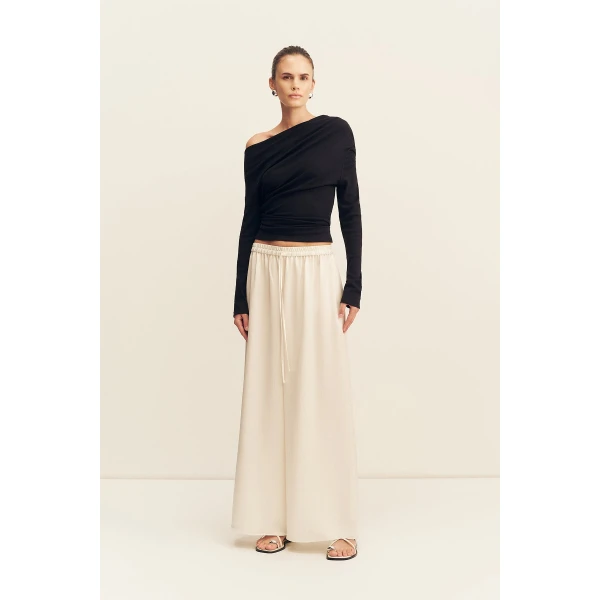Shona Joy Aby Asymmetrical Jersey Top - Black - Tops - Australian Luxury Eventwear at Luxury Shoes 