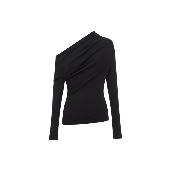Shona Joy Aby Asymmetrical Jersey Top - Black - Tops - Australian Luxury Eventwear at Luxury Shoes 