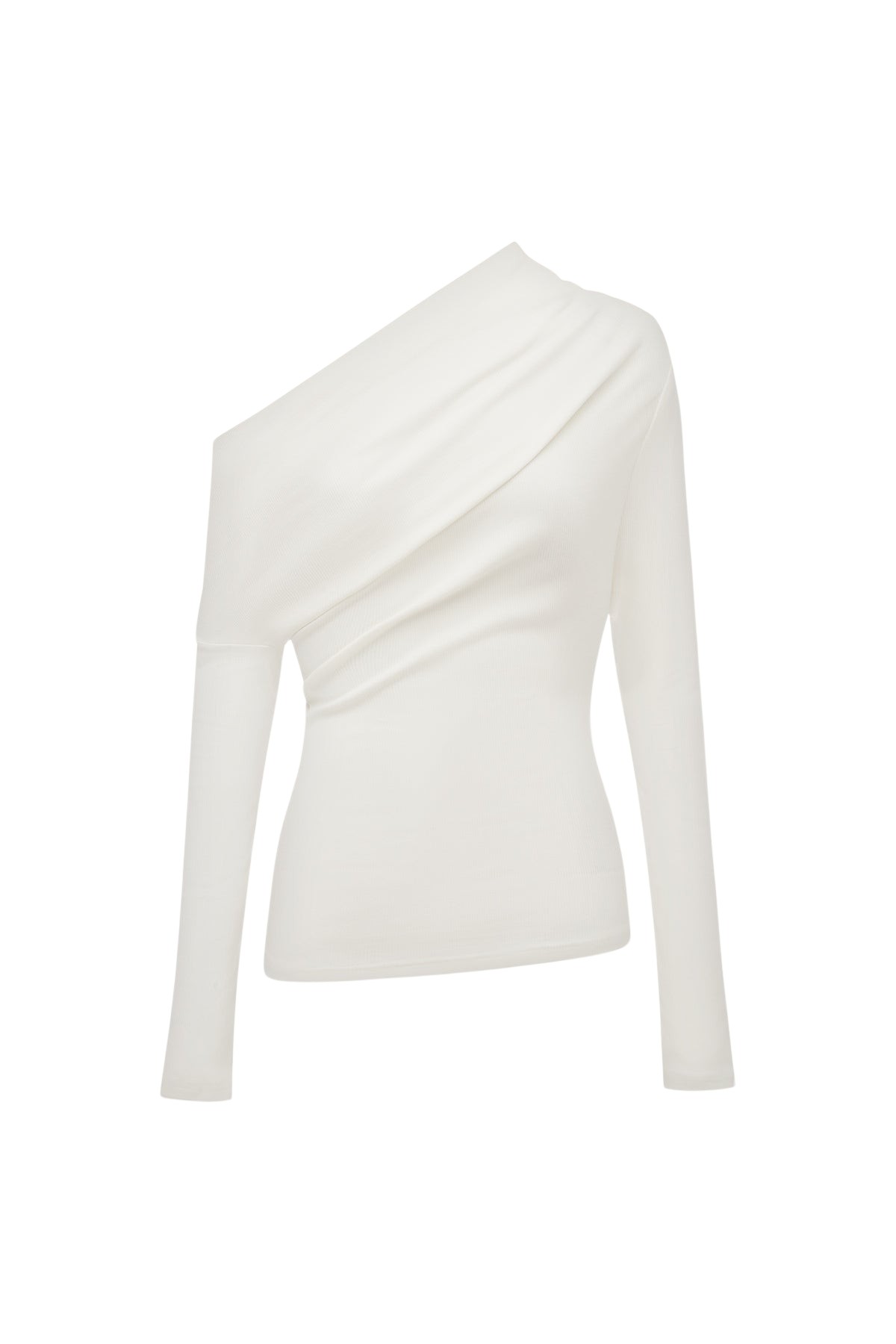 Shona Joy Aby Asymmetrical Jersey Top – Ivory
