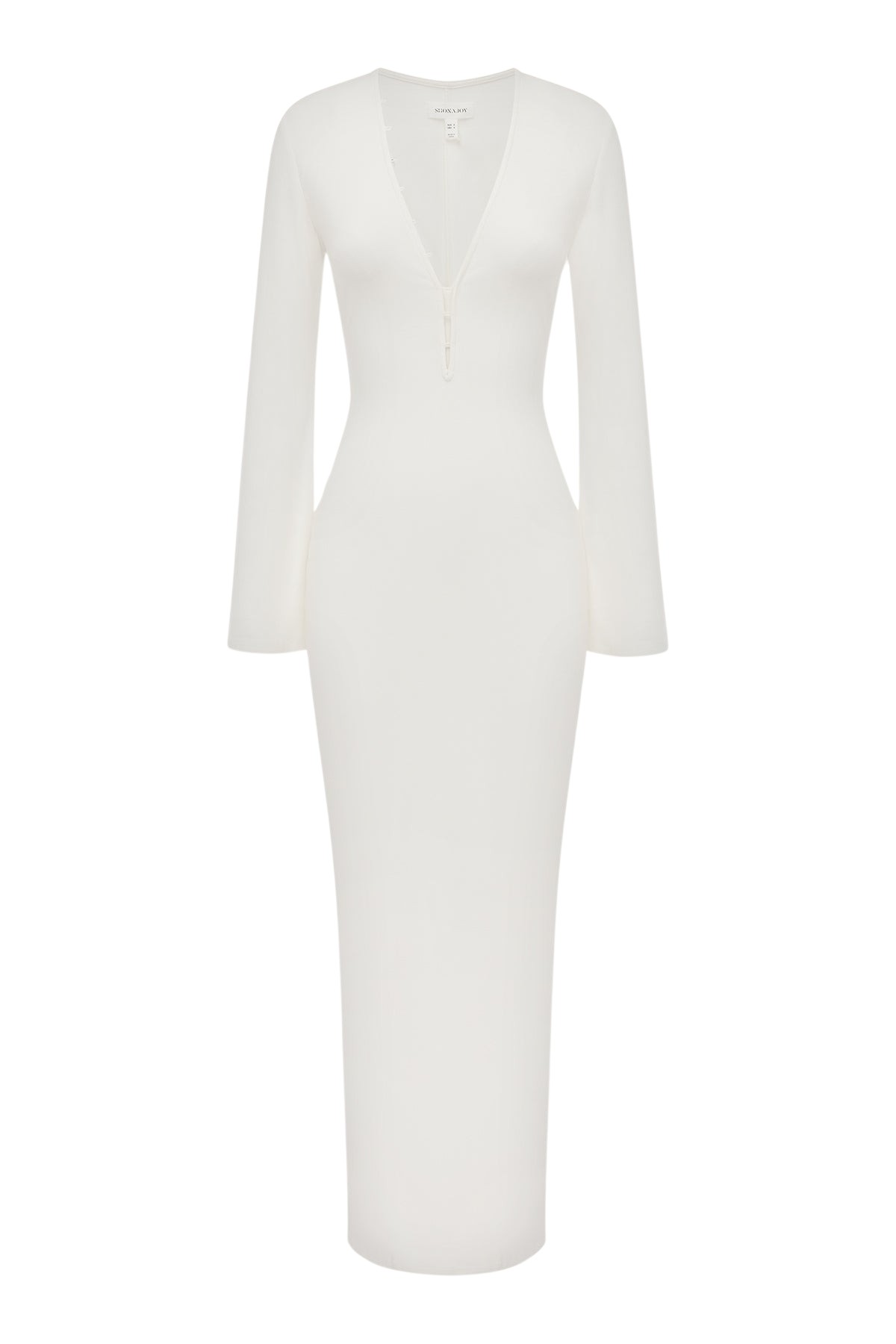 Shona Joy Aby Plunged Jersey Maxi Dress – Ivory