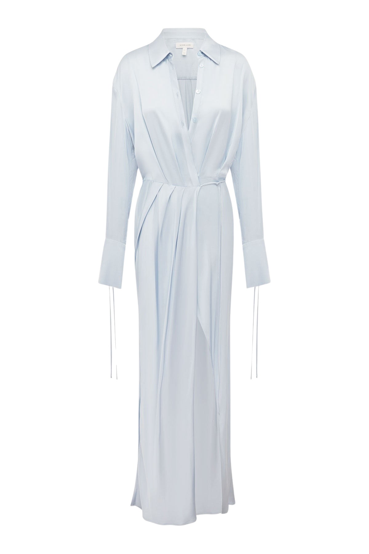 Shona Joy Agnes Draped Shirt Maxi Dress – Arcadian Blue