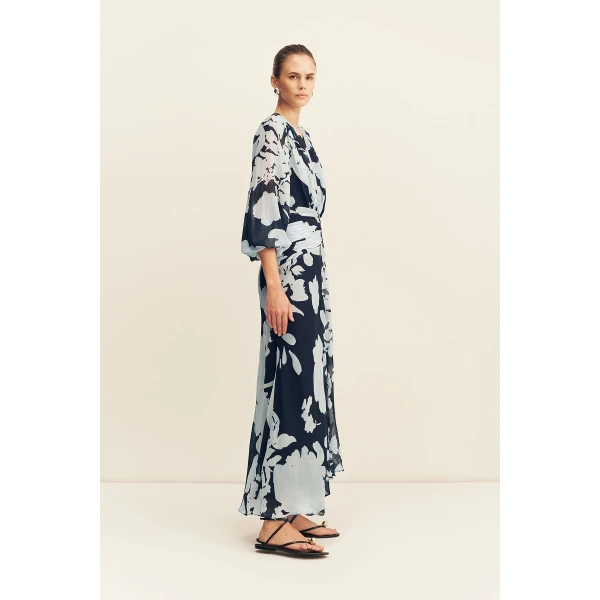 Shona Joy Aleyna Long Sleeve Ruched Maxi Dress - Dresses - Australian Luxury Eventwear at Luxury Shoes 