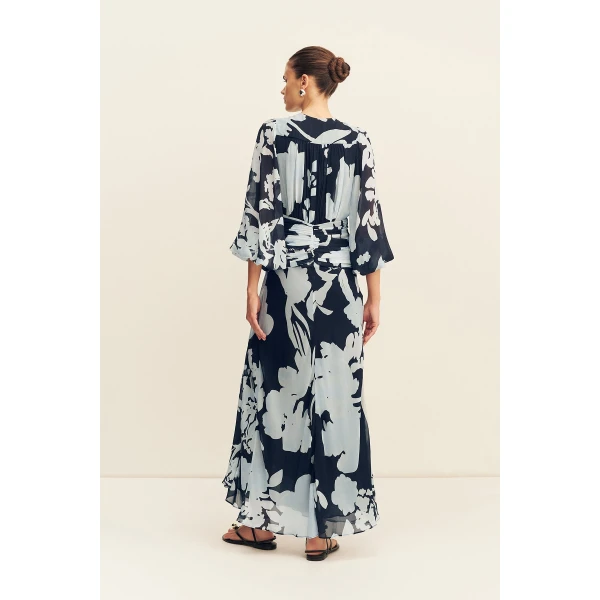 Shona Joy Aleyna Long Sleeve Ruched Maxi Dress - Dresses - Australian Luxury Eventwear at Luxury Shoes 