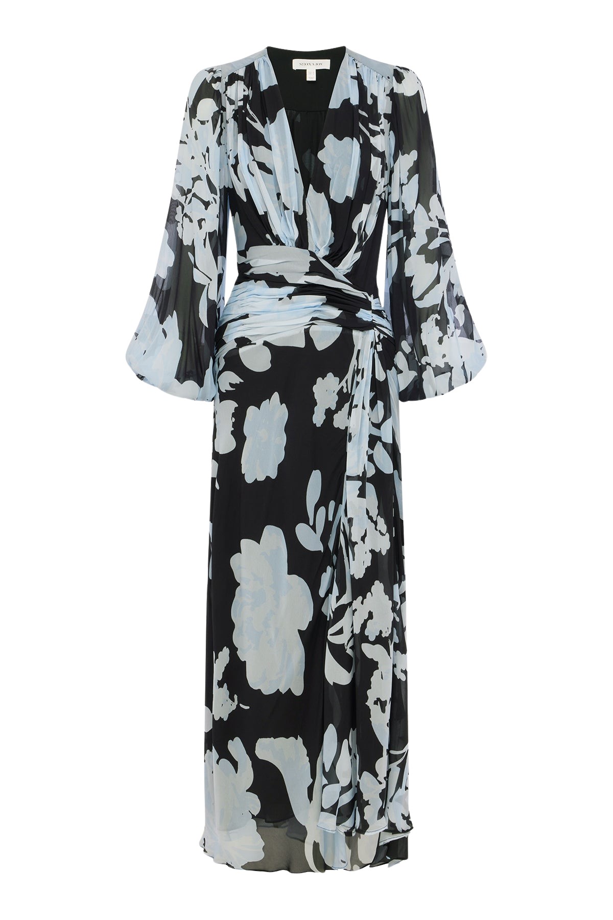 Shona Joy Aleyna Long Sleeve Ruched Maxi Dress