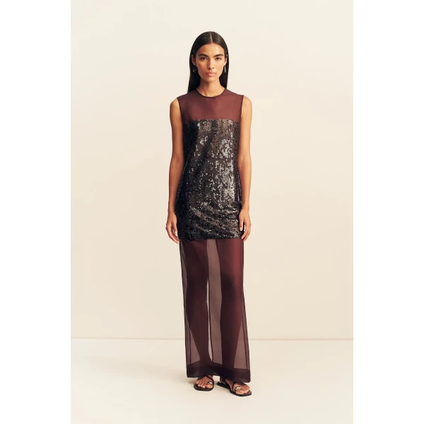 Shona Joy Amerie Silk Sequin Maxi Dress - Port Royale - Dresses - Australian Luxury Eventwear at Luxury Shoes 