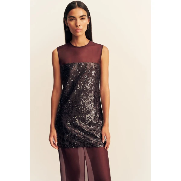 Shona Joy Amerie Silk Sequin Maxi Dress - Port Royale - Dresses - Australian Luxury Eventwear at Luxury Shoes 