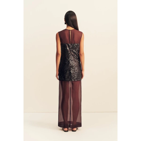 Shona Joy Amerie Silk Sequin Maxi Dress - Port Royale - Dresses - Australian Luxury Eventwear at Luxury Shoes 