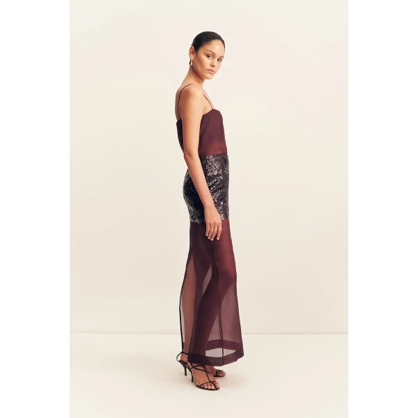 Shona Joy Amerie Silk Sequin Maxi Skirt - Port Royale - Skirts - Australian Luxury Eventwear at Luxury Shoes 